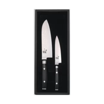 YAXELL RAN | SANTOKU 165mm + UTILITY 120mm peiliai | rinkinys | 69 sluoksniai VG-10 Damasko plienas