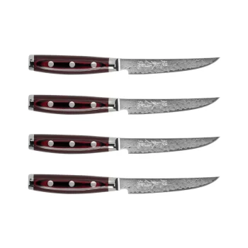 YAXELL SUPER GOU | 4 peilių rinkinys | STEAK | 161 sluoksnio SG2 Damasko plieno