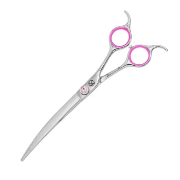 Šunų kirpimo žirklės Kanpeki Pink 7.5″ Curved