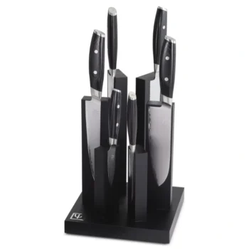 YAXELL MON | TOWER stovas ir 6 peilių rinkinys | 3 sluoksnių VG-10 damasko plienas